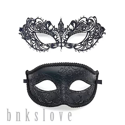 2Pcs Womens Lace Masquerade Mask Halloween Party Ball Fancy Dress Eye Face Mask • $10.99