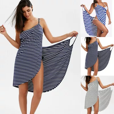 Plus Size Women Bikini Cover Up Swim Beachwear Beach Dress Long Maxi Wrap Sarong • £8.99