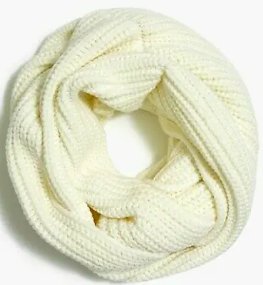 J.CREW NWT Women’s Infinity Scarf Ivory Cable Knit Cozy Snood- Retails $60 • $29.95