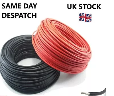 Solar Panel PV Cable DC Rated 4mm²+ MC4 Connector Crimp Wire Red/Black Uk Seller • £5.20