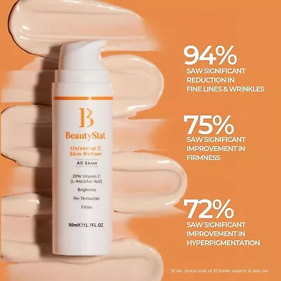 BeautyStat Universal C Skin Refiner 20% Vitamin C Serum 1 Fl Oz / 30 ML Msrp $85 • $24.99