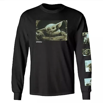 Star Wars The Mandalorian The Child Baby Yoda Mens Long Sleeve T-shirt Size Xl • $18.99