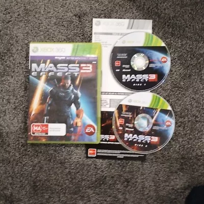 MASS EFFECT 3 Game For Microsoft Xbox 360 - 2 Disc Game PAL Australian Release. • $6.50