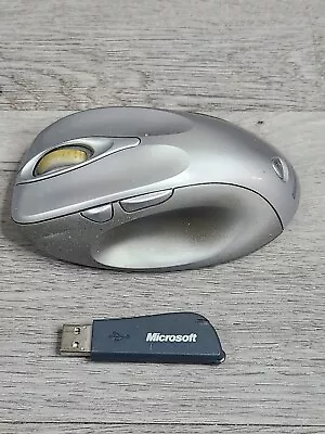 Microsoft Wireless Laser Mouse 6000 Silver Model 1052 W/ Receiver Tested  • $29.95