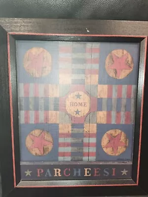 Warren Kimble Framed Parcheesi Folk Art Print 12 1/2  X 14 1/2  • $31.95