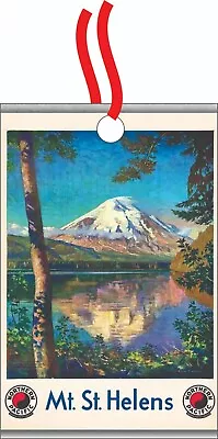 Mt St. Helen Christmas & Holiday Ornament Vintage Travel Poster 1930s • $14.95