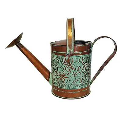 NEW Robert Allen Vintage Copper 1 Gal Metal Morgan Watering Can Verdi Gras • $44