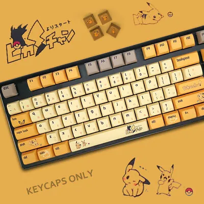 $32.89 • Buy 108 PBT Japanese Anime Thick XDA Keycaps Set Fit Cherry MX Mechanical Keyboard