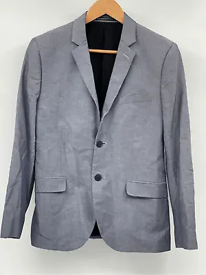 H&M Blazer Suit Jacket Sport Coat Slim Fit Men Size 48 Blue • $54.29