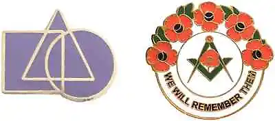 £9.99 • Buy Masonic Cryptic Council  Badge And Masonic We Will Remember Enamel Badge