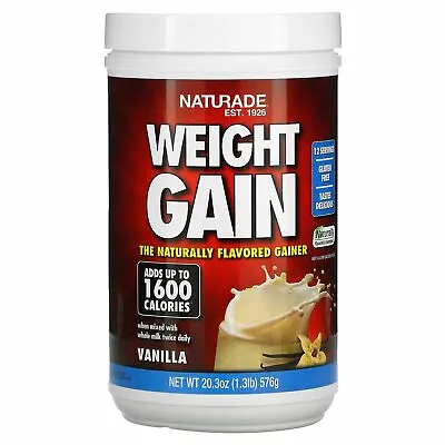 Naturade Weight Gain Vanilla 20.3 Oz (576 G) 12 Servings Gluten Free • $22.67