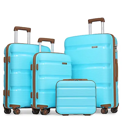 14/20/24/28Inch Hard Shell PP Suitcase Set Travel Cabin Hand Luggage Vanity Case • £14.79