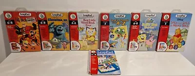Leapfrog Leappad Interactive Set Of 7 Books & 6 Cartridges Ages 4-8 Disney Pixar • £24.99