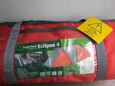 Scafell Rock Eclipse Four Man Tent - Red Clay/Charcoal - NEW. • £49.95