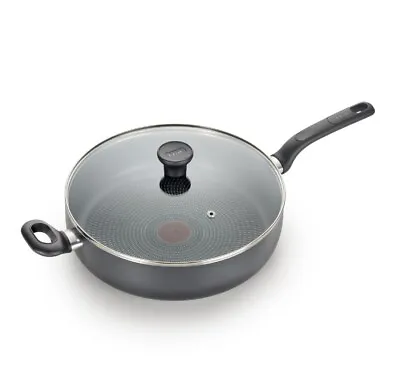 T-fal Grey 5 Quart Easy Care Nonstick Fry Pan With Lids Helper Handle New Pan • $26.64