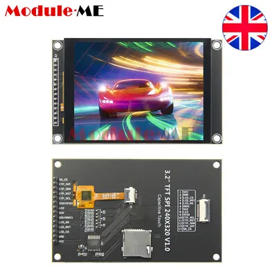 3.2 Inch SPI Serial TFT LCD Display Module IPS Touch Screen 240X320 ILI9341V UK • £15.99