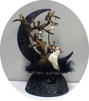 £40.52 • Buy Skull Tree Halloween Skeleton Wedding Cake Topper Shower Groom  Top Engagement