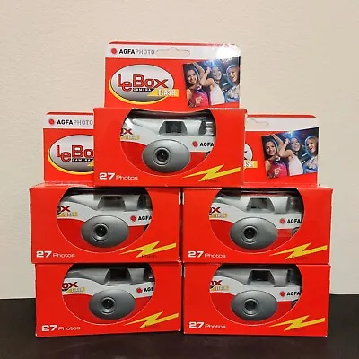 5-Pack AgfaPhoto LeBox Outdoor Disposable Film Camera - 27pics 400iso - Expired • $59