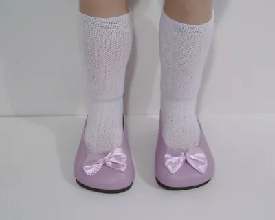 ORCHID Princess Flats W/Bow Doll Shoes For 22 -23  My Twinn Poseable (Debs*) • $12.99