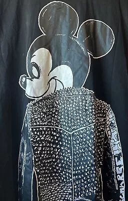 X-RAY T Shirt Mens 3XL Black Gangsta Mickey Studded Jacket Crisp Graphics • $21.99