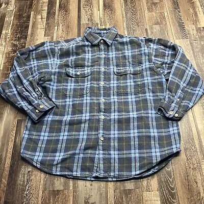 Moose Creek Shirt Mens XL Extra Large Blue Plaid Long Sleeve Button Down Casual • $17.88