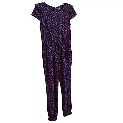 Vineyard Vines Girls Cherry Print Jumpsuit Romper Size 14 • $24