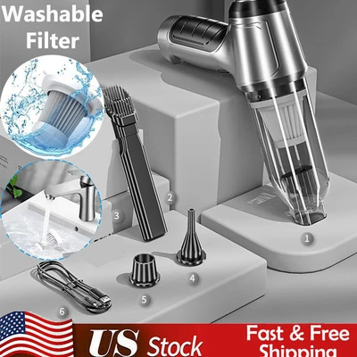 $24.69 • Buy 4 In 1 Wireless Car Vacuum Cleaner Household 9000Pa Strong Suction Mini Cleaner
