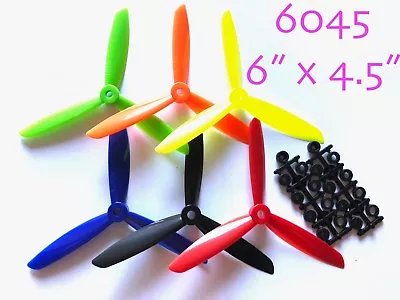 2 Pairs 6045 (6x4.5) CW CCW QuadRotor QuadCopter 3-Blades Propeller US SELL SHIP • $7.49