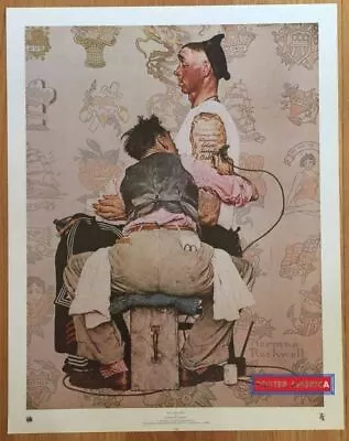 Norman Rockwell Only Skin Deep Tattoo Tattooing Poster 22 X 28 • $182.12