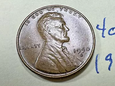 1950 S Lincoln Wheat Cent US Coin One 1c San Francisco 4021N • $2.39