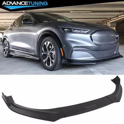 Fits 21-23 Ford Mustang Mach-E 3PCS Front Bumper Lip Splitter Matte Black PP • $45.99