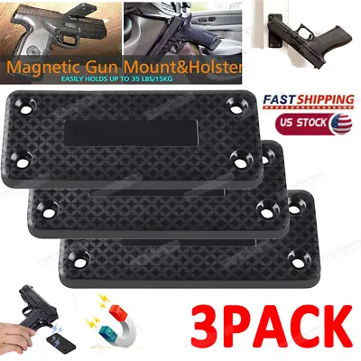 1-3Pc Gun Magnet Mount Quick Draw Loaded Magnetic Holster Concealed For Car Desk • $10.59