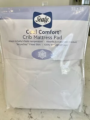 Sealy Cool Comfort Waterproof Fitted Baby Crib Mattress Pad • $18