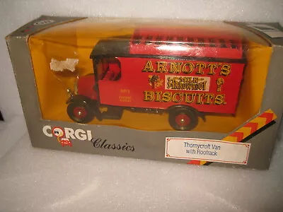 Corgi Classic Thornycroft With Roof Rack  Arnott's Biscuits   Made In Gb #c859/3 • $49.99