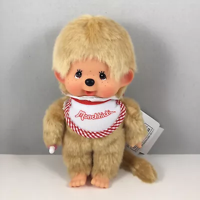 MONCHHICHI BOY Sekiguchi 7.75 H Original Red Bib Collectible Plush Monkey Doll • $59.95