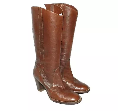 Michael Kors Women's Leather Calf High Boots Size 8 Brown  • $49.99