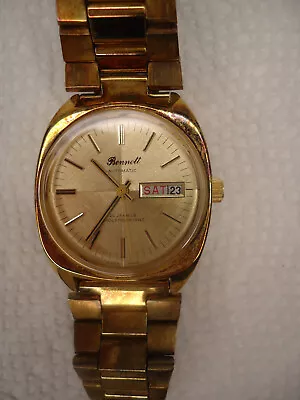 RARE- Vintage 1970's Bennett -  25 Jewels Swiss Automatic Watch  - Runs • $99