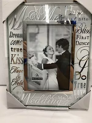 Wedding Picture Frame International Designs 4x6” Mantle Shelf Tabletop Malden • $20.66