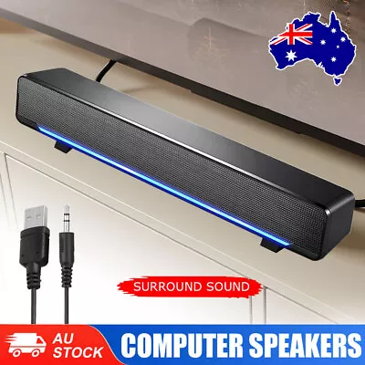 USB Wired Stereo Computer Speakers For PC Laptop Desktop TV Subwoofer Speaker • $26.35