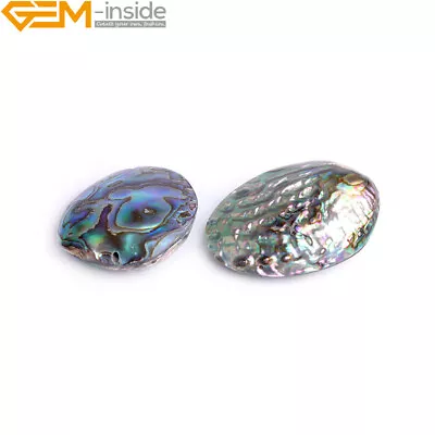 6 Pcs Abalone Shell Beads Natural Gemstone Loose Beads For Jewelry Making • £3.72