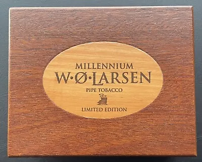 Vintage W•O•LARSEN Millennium Pipe Tobacco Tin And Wood Box ~ Rare And HTF  READ • $35