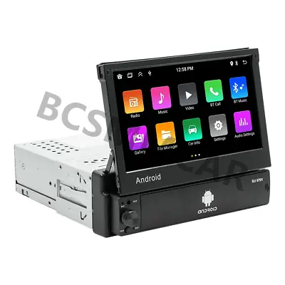 Android 13 CarPlay 7in Single 1Din Car Stereo Radio GPS BT FM WiFi Video Player • $121.40