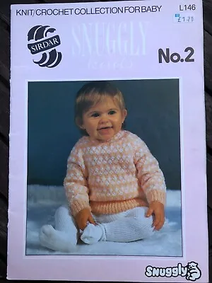 Sirdar Snuggly No. 2 Book 146 Baby Knit/Crochet Cardigans Shawl Coats Pants • £3
