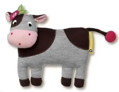 BABY CHILDS Collette Cow SOFT TOY OLIVE & MOSS  RATTLE Xmas Gift NEW • £8.95