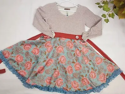 Matilda Jane Dress 4 You & Me Isabella Ballerina Floral Polka Dot Girls Size 4T • $19.99