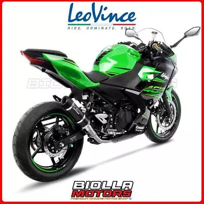 3389e Muffler Leovince Kawasaki Ninja 400 2020 - Gp Corsa Evo Carbon Fiber Euro  • $274.12