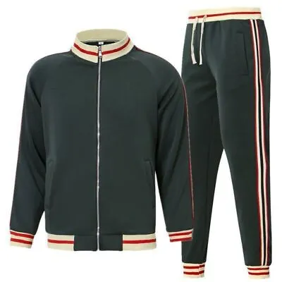 Fashionable Men Tracksuit Men Sets Cardigan Jacket Pants 2 Piece Suit Sportsuit • £30.24