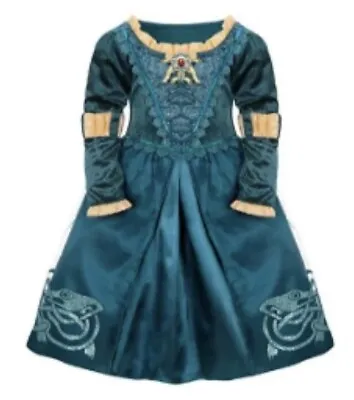 DISNEY STORE Girls BRAVE-PRINCESS Merida Classic COSTUME Gown Sz 5/6 EC • $30