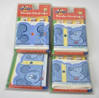Disney Mickey For Kids Mickey Mouse Decorative Peel Stick Border Lot Of 4 • $18.77