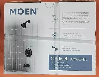 Moen 82496EPBL Caldwell. Black Matt Tub And Shower Faucet With Valve  NEW • $79.99